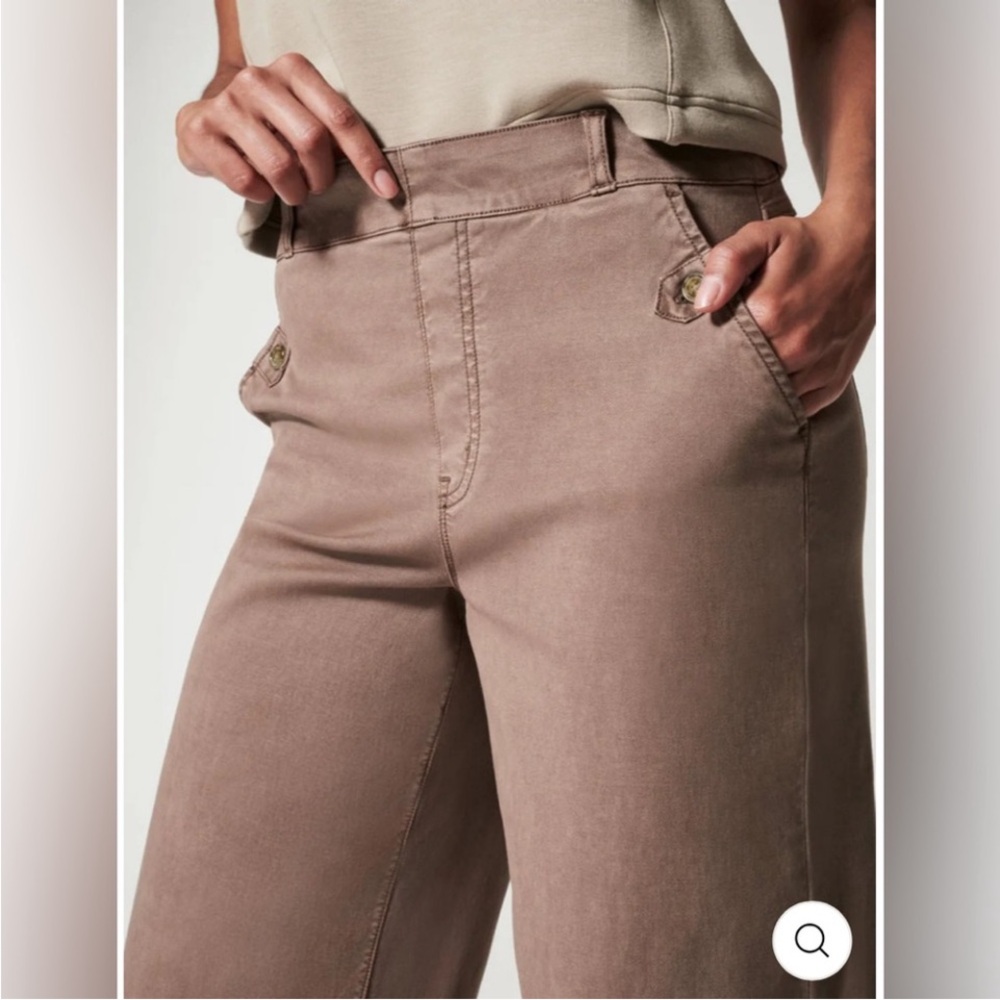 SPANX STRETCH TWILL CROPPED WIDE LEG PANT 💋